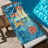 Custom Beach Towel with Any Text and Name, Summer Vacation Gift, Beach Pool Party, Family Vacation, Cruise Gifts,Bachelorette Trip Towels,Personalized Beach Towel