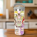Personalized Labubu Tumbler, Portable Car Mug, Travel Coffee Tumbler, Name Engraved Cup