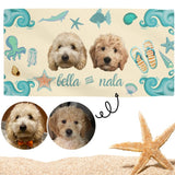 Personalized Beach Towel with Photo - Custom Photo Vacation Beach Towel