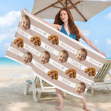 Personalized Beach Towel with Photo Name and Any Text