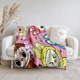 Kawaii Labu Inspired Blanket - Gift For Labu Fans Harajuku Style Animal Blanket