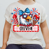 Personalized T-Shirt with Name for Boy Girl Women Men - Custom 4th Of July Independence Day Shirt for Family