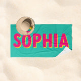 Personalized Name Beach Towel for Kids and Adults
