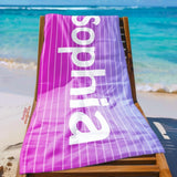 Personalized Beach Towel with Name, Custom Summer Beach Gift for Family & Friends Trip, Custom Name Gift for Family Vacation, Birthday, Kids and Adults