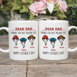 Dad Mug, Custom We Used To Live In Your Balls Mug Gift For Dad Daddy, Gift For Him, Papa Gift, Happy Fathers Day Custom Funny Mug, Gag Gift