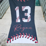 Youth Baseball Gift Travel Beach Towel with Name, Baseball Beach Towel for Boys Bachelor Party, Pool Party, Team Birthday Gift,For him