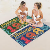Personalized Birthday Beach Towel with Name, Year and Birth Month- Customizable Birthday Gift for Family and Friends