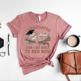 Funny Graduation Unisex Shirt, I Graduated Can I Go Back To Bed Now, Graduation Gift Shirt, Funny Graduation Gift, Graduation Sloth Shirt