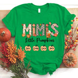 Personalized Grandma Shirt, Custom Nickname Grandma Nana Mimi Shirt for Autumn, Grandma shirt with Grandkids Names, Fall Halloween Shirt