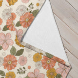 Retro Floral Personalized Name Blanket, Custom Name Blanket for Baby, Child, or Adult , Cozy Gift for Christmas or Birthday