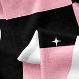 Halloween Fleece Blanket - Kawaii Bowknot Ghost Flannel Blanket - Gothic Spider Web Bat Fuzzy Plush Throw for Kids Boys Girls - Halloween Checkered Decor for Bed Couch