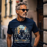 Like A Dad Just Way More Squatchy - Personalized Shirt with Kids Names - Customizable Gift for Dad, Grandpa