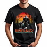 Like A Dad Just Way More Squatchy - Personalized Shirt with Kids Names - Customizable Gift for Dad, Grandpa