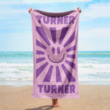 Personalized Beach Towel with Name, Custom Summer Beach Gift for Family & Friends Girls Trip, Custom Name Gift for Family Vacation, Birthday, Kids and Adults