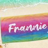 Personalized Beach Towel with Name, Custom Summer Beach Gift for Family & Friends Trip, Custom Name Gift for Family Vacation, Birthday, Kids and Adults