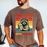 Just A Dad Who Always Came Back With The Milk T-Shirt, Funny Father’s Day Shirt, Father's Day Shirt, Gift for Dad