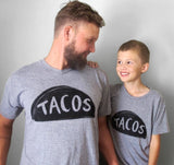 Family Matching Shirt - Taco Lover Handmade Graphic Tees, Dad Gift for Him from kids, Family Photo Outfit