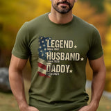 Legend Husband Dad Grandpa Shirt with Customizes Nickname, Est, Text - Personalized Fathers Day Shirt, First Time Dad T-Shirt