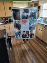 I Love You Couples Gifts - Custom Photo Blanket for Girlfriend Boyfriend Gifts, Personalized Picture Blankets for Christmas Couples Gifts