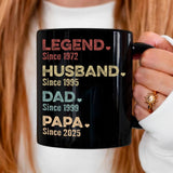 Personalized Dad Grandpa Ceramic Mug, Fathers Day Mug for Papa Grandad, Fathers Day Gift for Dad, Custom Dad With Year Mug, Grandpa Reveal
