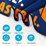 Basketball Beach Towel, Microfiber Quick Dry Eat Sleep Sports Bath Towels, Thin Lightweight Sand Free Pool Wrap for Men Boys Camping Travel