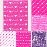 Super Soft Cute Dinosaur Blanket with Customizable Name & Text - High Quality Blanket for Kids and Adults - Unique Gift for Dinosaur Lovers, Baby Shower, Boys Girls Birthday