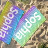 Personalized Beach Towel with Name, Custom Summer Beach Gift for Family & Friends Trip, Custom Name Gift for Family Vacation, Birthday, Kids and Adults