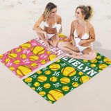 Personalized Sports Beach Towel with Name, Custom Summer Beach Gift for Family & Friends Girls Trip, Custom Name Gift for Family Vacation, Birthday, Kids and Adults