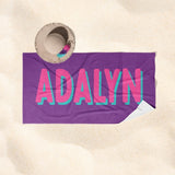 Personalized Name Beach Towel for Kids and Adults
