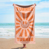 Personalized Beach Towel with Name, Custom Summer Beach Gift for Family & Friends Girls Trip, Custom Name Gift for Family Vacation, Birthday, Kids and Adults