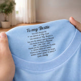 Custom Inside Neck T-Shirt with Name & Text - Personalized Birthday Gifts For Bestie - Never Forget That I Love You