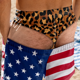 Custom Funny Fake Underwear Beach Shorts, Custom Men's Swim Trunks, Personalized Birthday/Bachelor Party Gag Gift For Husband, Son, Grandson, Brother, Grandpa, Dad, Yourself