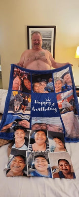 I Love You Couples Gifts - Custom Photo Blanket for Girlfriend Boyfriend Gifts, Personalized Picture Blankets for Christmas Couples Gifts