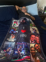 I Love You Couples Gifts - Custom Photo Blanket for Girlfriend Boyfriend Gifts, Personalized Picture Blankets for Christmas Couples Gifts