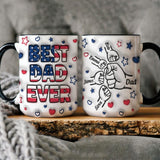 Personalized Coffee Cup With Kids Names for Dad Husband Son, Unique Gift for Father's Day, Birthday, Christmas