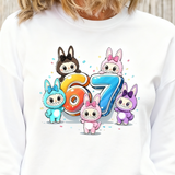 Kawaii Labu 67 Six Seven Inspired Sweatshirt Gift For Labu Fans Harajuku Style Animal Sweatshirt Hoodies T-Shirts