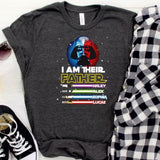 Custom Star Wars Dad Shirt With Kids Names, Father's Day Gift Shirt, Personalized Dad Shirt with Names, Darth Vader Lightsaber Kids Shirt