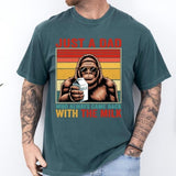 Just A Dad Who Always Came Back With The Milk T-Shirt, Retro Dad Shirt , Funny Father’s Day Shirt, Father's Day Shirt, Gift for Dad