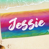 Personalized Beach Towel with Name, Custom Summer Beach Gift for Family & Friends Trip, Custom Name Gift for Family Vacation, Birthday, Kids and Adults