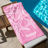 Personalized Starfish Beach Towel with Name