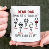 Dad Mug, Custom We Used To Live In Your Balls Mug Gift For Dad Daddy, Gift For Him, Papa Gift, Happy Fathers Day Custom Funny Mug, Gag Gift