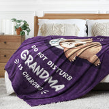 Grandma Mom Dad is Charging Sloth Blanket, Funny Gifts for Grandma Mom Dad from Daughter Son Grandkids, Personalized Gifts for Mothers Day Birthday Christmas