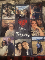 I Love You Couples Gifts - Custom Photo Blanket for Girlfriend Boyfriend Gifts, Personalized Picture Blankets for Christmas Couples Gifts
