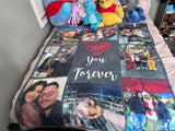 I Love You Couples Gifts - Custom Photo Blanket for Girlfriend Boyfriend Gifts, Personalized Picture Blankets for Christmas Couples Gifts
