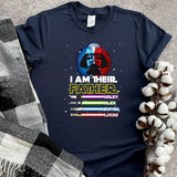 Custom Star Wars Dad Shirt With Kids Names, Father's Day Gift Shirt, Personalized Dad Shirt with Names, Darth Vader Lightsaber Kids Shirt