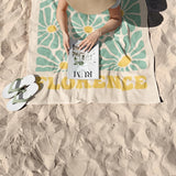 Retro Flower Personalized Beach Towel with Name, Preppy Pool Towel with Name, Retro Multi Style Beach Towel, Gift for Bestfriend, Bachelorette Party