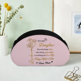 Personalized Remote Control Holder with Birth Month Flower, Name & Text , 5 Compartments Leather TV Remoter Caddy Desktop Organizer Makeup Brush Holder Storage Fits TV Remotes, Media Controllers, Office Supplies