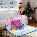 Custom Name K-Pop Demon Hunters Blanket,Huntrix Fantasy Anime Throw,Ultra-Soft Fleece for Kpop Lovers