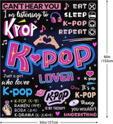 Kpop Gifts for Teen Girls, K-pop Blanket, k Pop Gifts for Girls, Kpop Merch, Kpop Blanket for Women, Korean Music Stuff, Christmas Birthday Gifts for BFF Girls Women