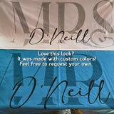 Custom Couple Towel,Personalized Mr. and Mrs. Beach Towel, His and Hers Newlywed Gift, Just Married Bride Gift, Wedding Gift,Honeymoon Gift